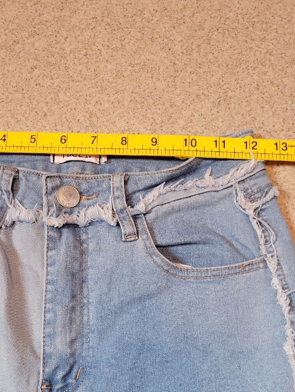 Rue21 Two-Tone Patchwork Skinny Jeans Size 6 Raw Hem Cotton Blend Stretch - Picture 11 of 14